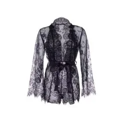 Body & Peignoir & String Tout Dentelle Sexy & Ceinture Satin - 3 Pièces - LEG AVENUE 86112 - Noir 001 -Vente de soutien-gorge pas cher Body202620peignoir202620string20tout20dentelle20sexy202620ceinture20satin20 20320piC3A8ces20 20LEG20AVENUE208611220 20Noir20001 4