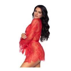 Body & Peignoir & String Tout Dentelle Sexy & Ceinture Satin - 3 Pièces - LEG AVENUE 86112 - Rouge 003 -Vente de soutien-gorge pas cher Body202620peignoir202620string20tout20dentelle20sexy202620ceinture20satin20 20320piC3A8ces20 20LEG20AVENUE208611220 20Rouge20003 1