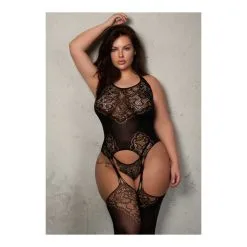 Body Entier Transparent & Porte Jarretelle - Plus Size Bodystocking - LEG AVENUE 89175X - Noir 001 -Vente de soutien-gorge pas cher Body20entier20transparent202620porte20jarretelle20 20Plus20size20bodystocking20 20LEG20AVENUE2089175X20 20Noir20001 3