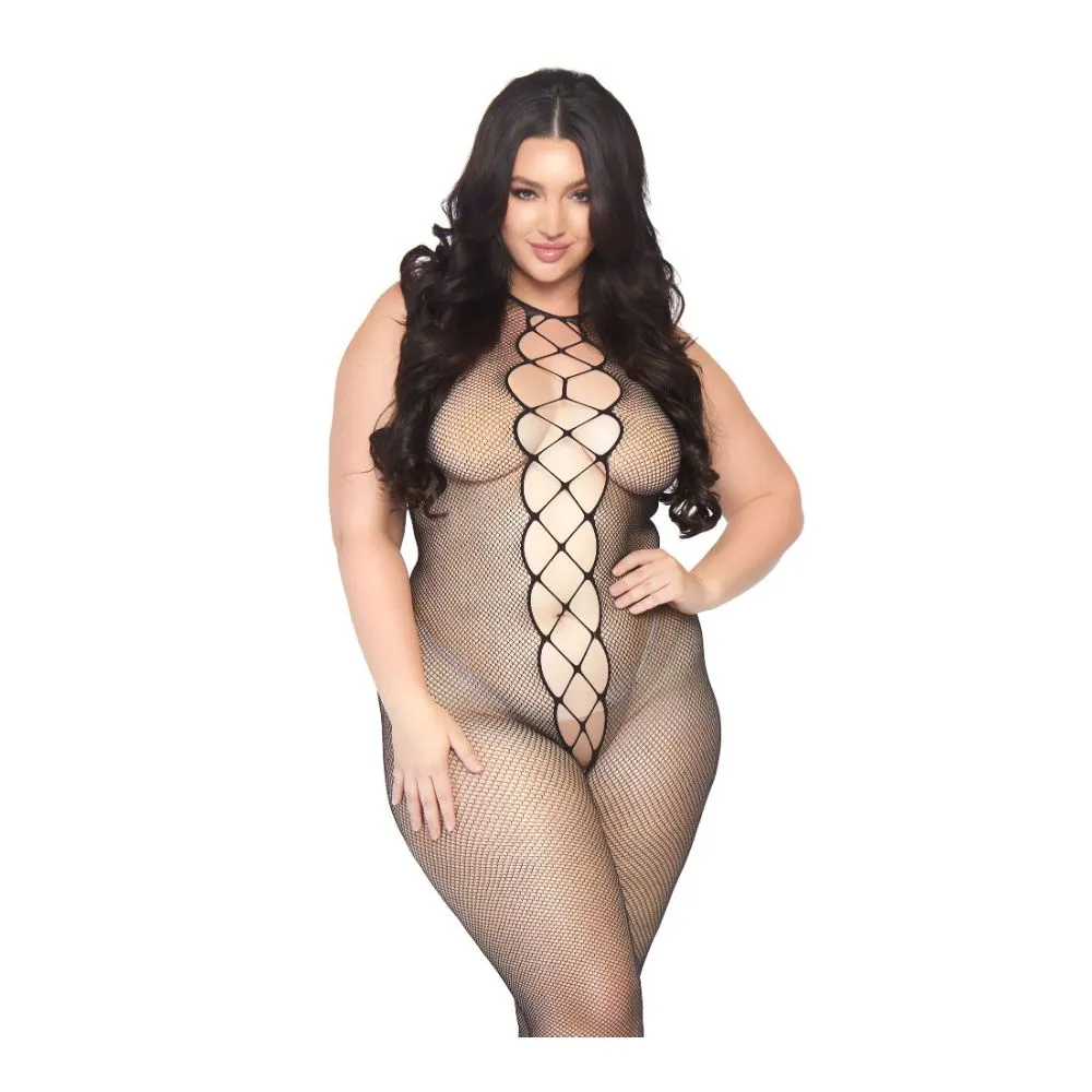 Body Entier Transparent En Résille - Plus Size Bodystocking - LEG AVENUE 89084X - Noir 001 1 Body Entier Transparent En Résille - Plus Size Bodystocking - LEG AVENUE 89084X - Noir 001