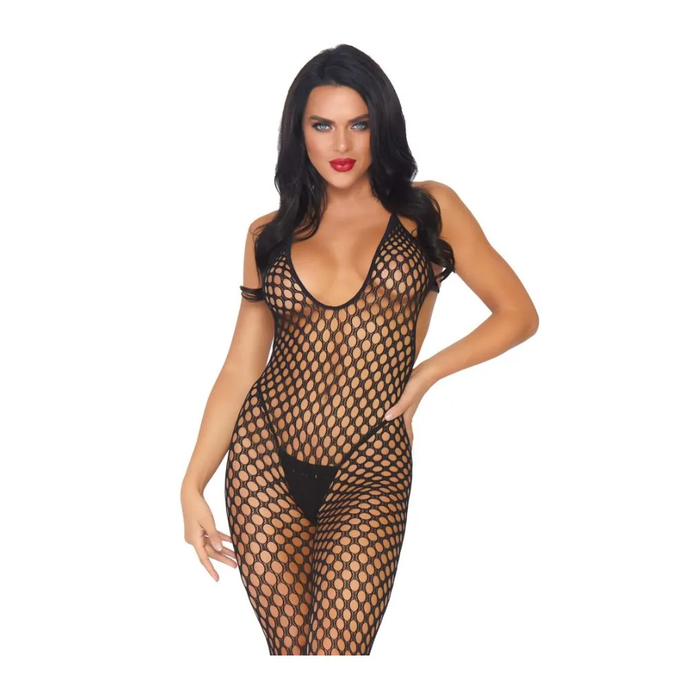 Body Entier Transparent En Résille - Bodystocking - LEG AVENUE 89035 - Noir 001 1 Body Entier Transparent En Résille - Bodystocking - LEG AVENUE 89035 - Noir 001