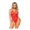 Body Sexy Dentelle & Lanières Dans Le Dos LEG AVENUE 81643 - Rouge 003