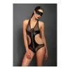 Body Sexy En Résille Et Dos Nu Avec Bandeau - 2 Pièces - LEG AVENUE KI4007 - Noir 001