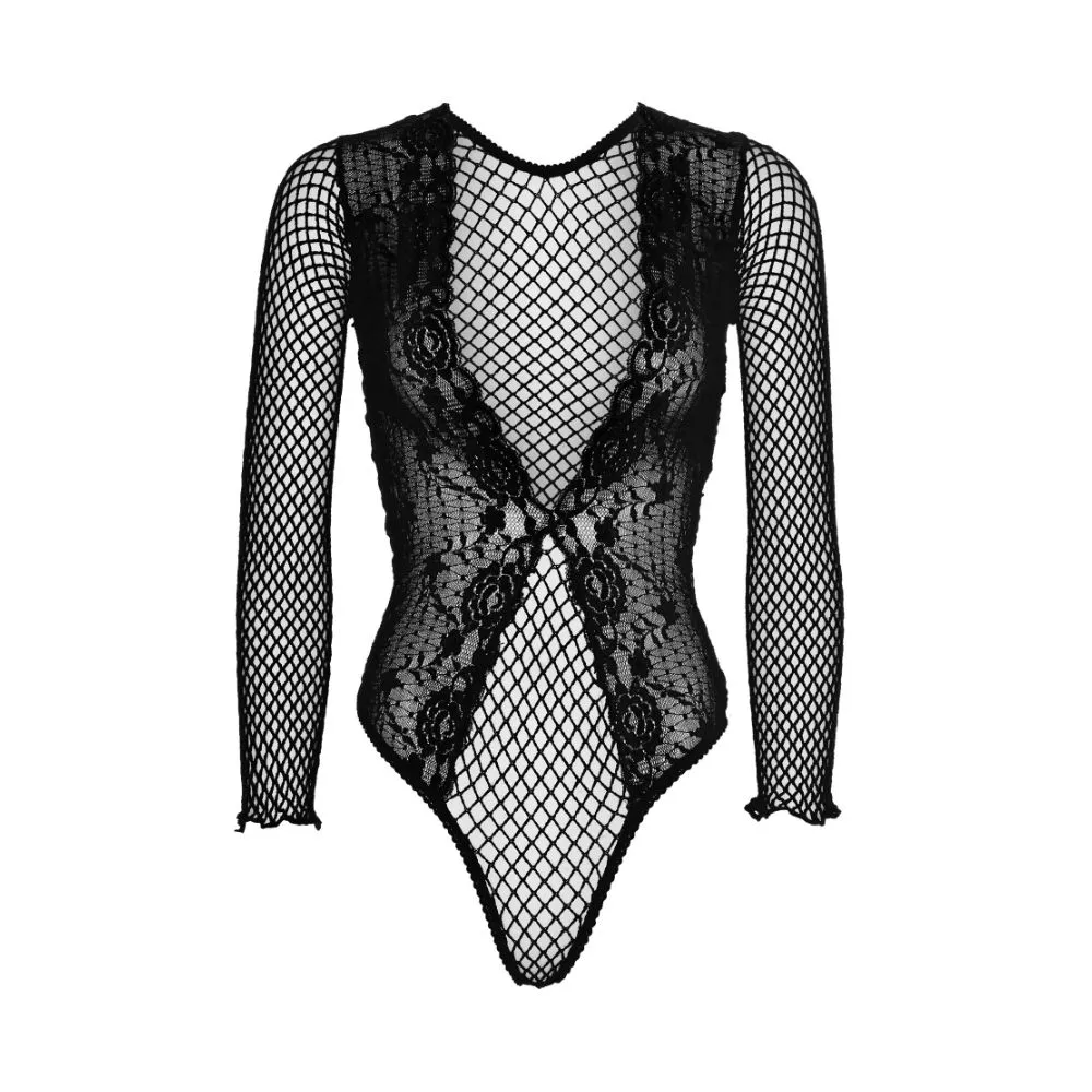 Body String Dentelle & Décolleté Plongeant LEG AVENUE 89220 - Noir 001 3 Body String Dentelle & Décolleté Plongeant LEG AVENUE 89220 - Noir 001 – Image 3