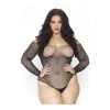 Body String Transparent Résille Et Strass - Plus Size - LEG AVENUE 89231X - Noir 001