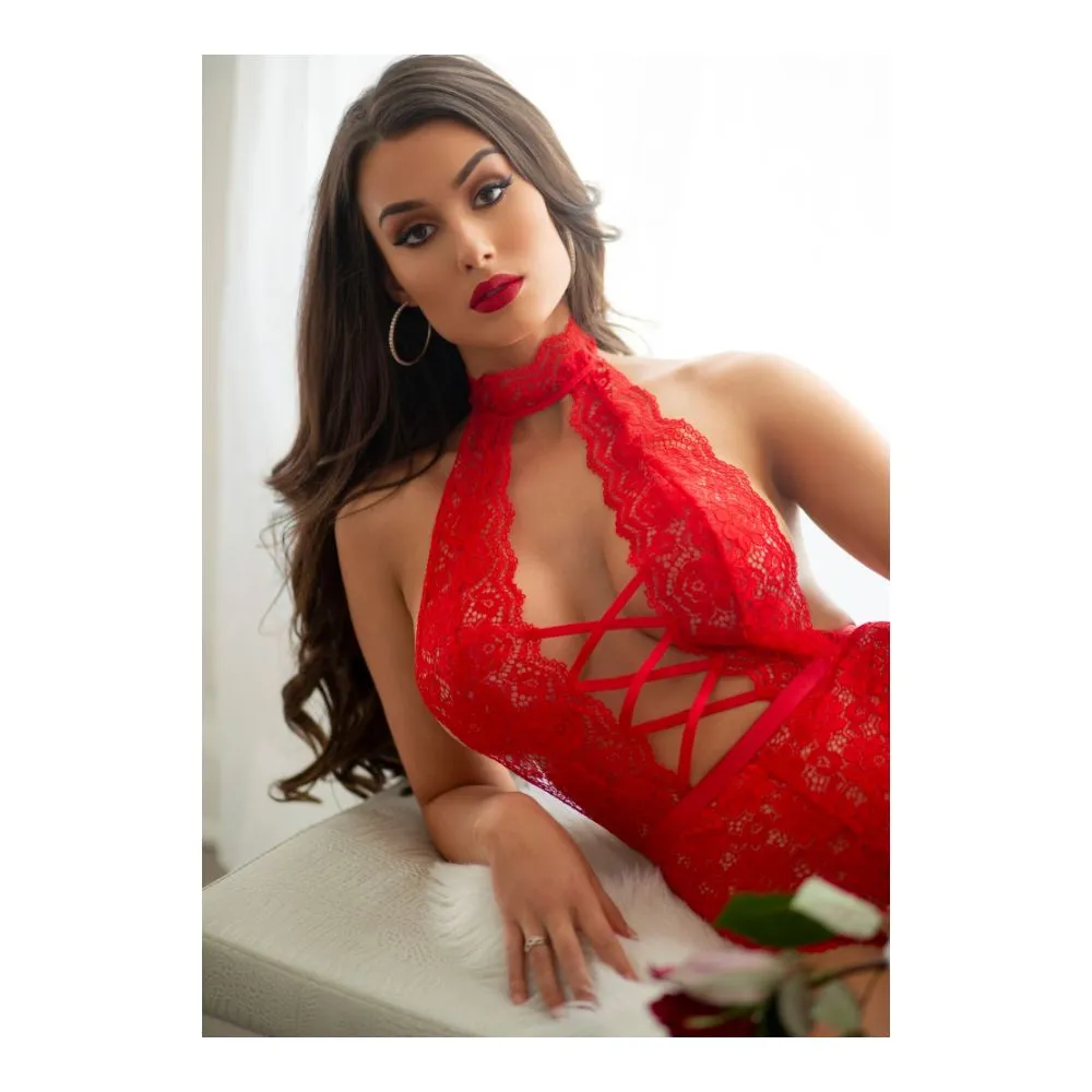 Body Tout Dentelle Ultra Sexy LEG AVENUE 89245 - Rouge 003 3 Body Tout Dentelle Ultra Sexy LEG AVENUE 89245 - Rouge 003 – Image 3