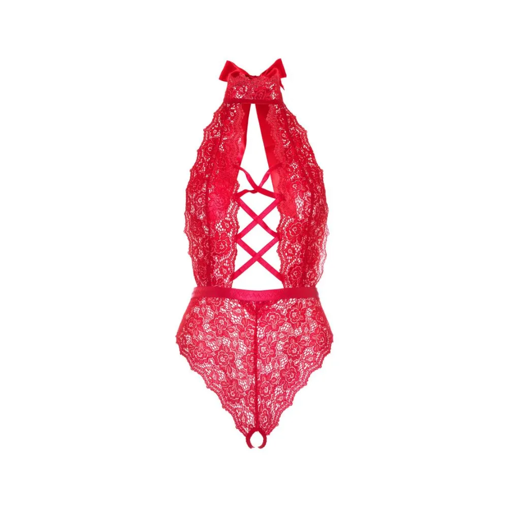 Body Tout Dentelle Ultra Sexy LEG AVENUE 89245 - Rouge 003 4 Body Tout Dentelle Ultra Sexy LEG AVENUE 89245 - Rouge 003 – Image 4