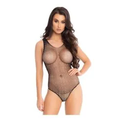 Body Transparent & Strass Sexy LEG AVENUE 89260 - Noir 001
