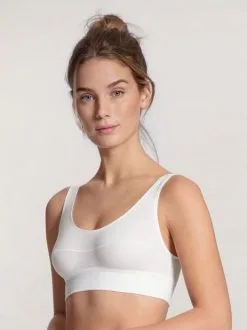 Brassière En Coton CALIDA "Elastic" 02138 - Blanc 001