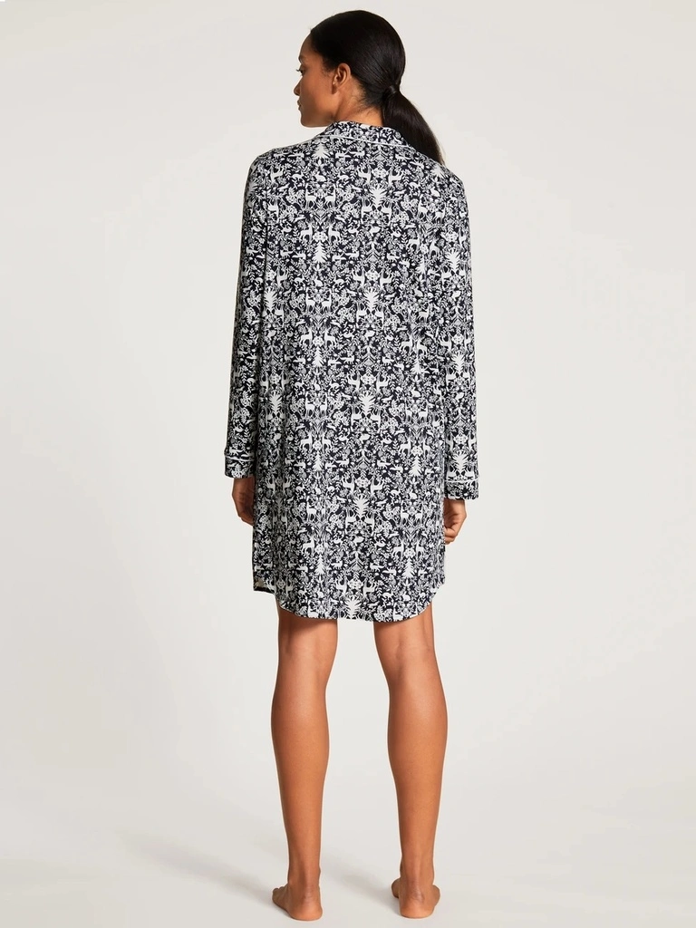 Chemise De Nuit Dame CALIDA "Winter Dreams" 31092 - Dark Lapis Blue 339 5 Chemise De Nuit Dame CALIDA "Winter Dreams" 31092 - Dark Lapis Blue 339 – Image 5