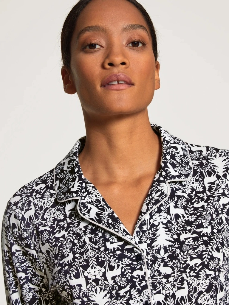 Chemise De Nuit Dame CALIDA "Winter Dreams" 31092 - Dark Lapis Blue 339 2 Chemise De Nuit Dame CALIDA "Winter Dreams" 31092 - Dark Lapis Blue 339 – Image 2