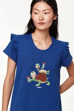 Robe De Nuit Dame WOODY "Tortues" 231-1-BDR-S - Bleu 856 -Vente de soutien-gorge pas cher Chemise20de20nuit20dame20WOODY20222 1 DZF Z20 20RayC3A920rose20936