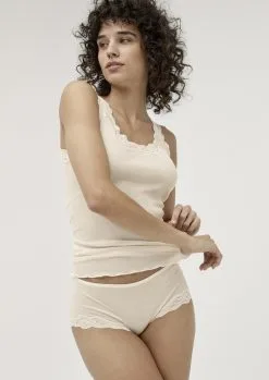 Chemisette Manche Courte Dentelle Laine & Soie CALIDA "Richesse Lace" 14990 - Light Ivory 090 -Vente de soutien-gorge pas cher Chemisette20manche20courte20dentelle20laine202620soie20CALIDA2022Richesse20Lace22201499020 20Light20Ivory20090 2