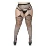 Collant Sexy Résille & Effet Porte-jarretelle - Plus Size - LEG AVENUE 1063X - Noir 001