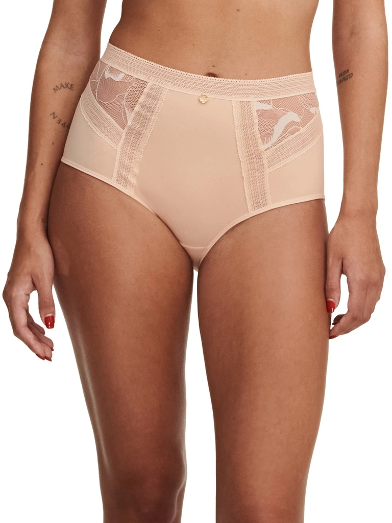 Culotte Taille Haute CHANTELLE "True Lace" C11M80 - Beige Doré 01N 1 Culotte Taille Haute CHANTELLE "True Lace" C11M80 - Beige Doré 01N