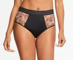 Culotte Taille Haute MAISON LEJABY "Nufit Garden" 21164 - Gravure Noire I0041