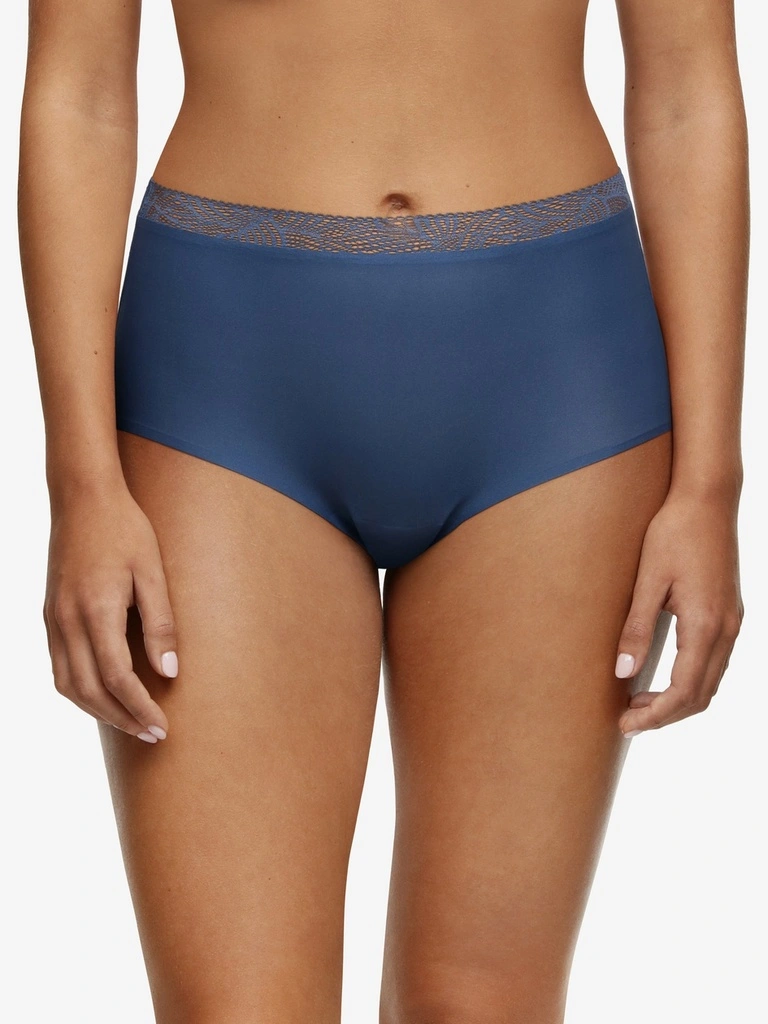Culotte Taille Haute Dentelle Stretch Invisible CHANTELLE "SoftStretch" C11G70 - Bleu Céramique 093 1 Culotte Taille Haute Dentelle Stretch Invisible CHANTELLE "SoftStretch" C11G70 - Bleu Céramique 093