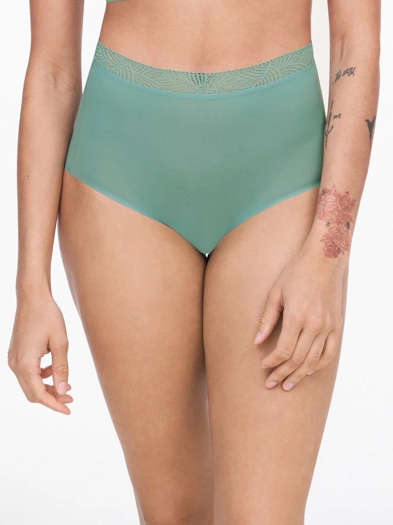 Culotte Taille Haute Dentelle Stretch Invisible CHANTELLE "SoftStretch" C11G70 - Vert Treillis 03N 1 Culotte Taille Haute Dentelle Stretch Invisible CHANTELLE "SoftStretch" C11G70 - Vert Treillis 03N
