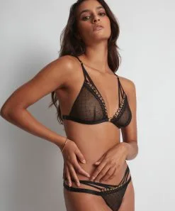 Ensemble Hot Tension Lingerie Sexy AUBADE "Boite à Désir" P080L-2 - Noir