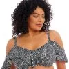 Haut De Bikini Avec Volant ELOMI "Pebble Cove" ES801106 - Noir Motif BLK