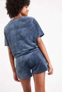 Homewear T-shirt & Short En Velours BANANA MOON "Sealake" Chloé & Scotty - Bleu HKC84 -Vente de soutien-gorge pas cher Homewear20t shirt202620short20en20velours20BANANA20MOON2022Sealake2220ChloC3A9202620Scotty20 20Bleu20HKC84 4