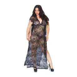 Longue Robe Fendue En Dentelle & String Sexy - Plus Size - 2 Pièces - LEG AVENUE 86103X - Noir 001 -Vente de soutien-gorge pas cher Longue20robe20fendue20en20dentelle202620string20sexy20 20Plus20Size20 20220piC3A8ces20 20LEG20AVENUE2086103X20 20Noir20001 1