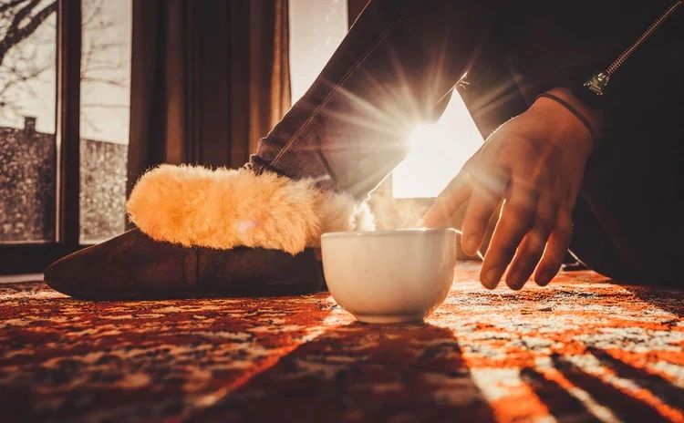 Pantoufles Laine D'alpaga Et De Corriedale FLEMAR "L'Insouciance" - Cuir 2 Pantoufles Laine D'alpaga Et De Corriedale FLEMAR "L'Insouciance" - Cuir – Image 2