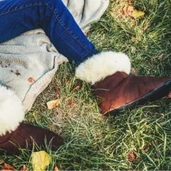 Pantoufles Hautes Laine D'alpaga Et De Corriedale FLEMAR "L'a Bohème" - Cuir -Vente de soutien-gorge pas cher Pantoufles20laine20d27alpaga20et20de20corriedale20FLEMAR2022L27a20BohC3A8me2220 20Marron 3