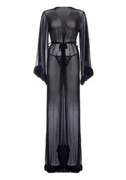 Peignoir Bord Fourrure & String LEG AVENUE 86110 - Noir -Vente de soutien-gorge pas cher Peignoir20bord20fourrure202B20string20LEG20AVENUE208611020 20Noir 3