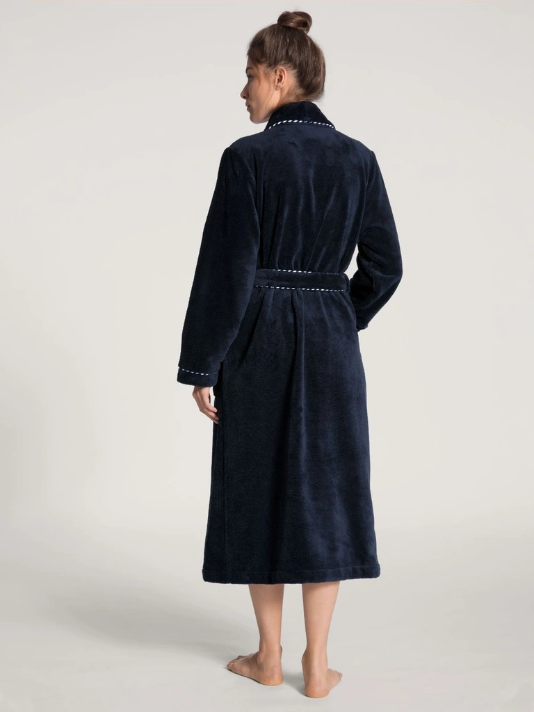 Peignoir Dame En éponge 120cm CALIDA "Cosy Shower" 61302 - Dark Lapis Blue 339 2 Peignoir Dame En éponge 120cm CALIDA "Cosy Shower" 61302 - Dark Lapis Blue 339 – Image 2