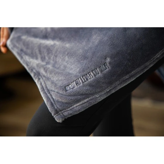 Poncho Dame Et Fille JUSQU'AU LEVER DU JOUR - Anthracite 2 Poncho Dame Et Fille JUSQU'AU LEVER DU JOUR - Anthracite – Image 2