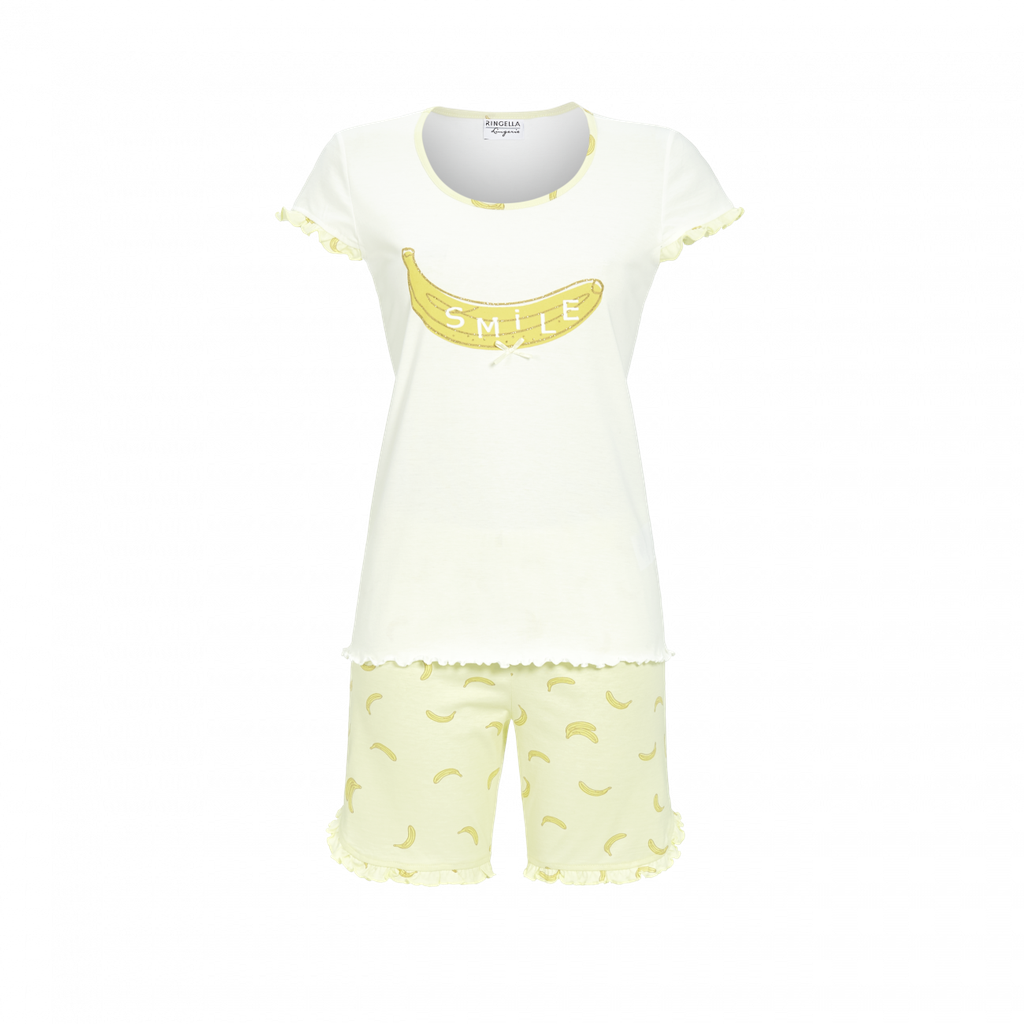 Pyjama Short Dame 100% Coton RINGELLA "Fruits Savoureux" 3261321 - Crème 134 1 Pyjama Short Dame 100% Coton RINGELLA "Fruits Savoureux" 3261321 - Crème 134