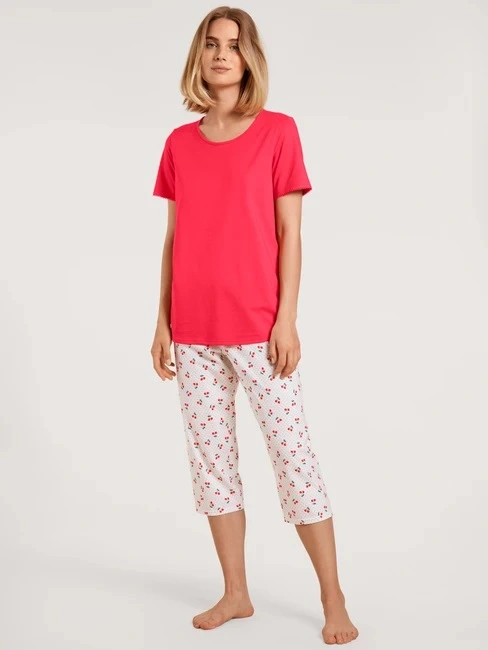 Pyjama Dame 3/4 100% Coton CALIDA "Fruity Dreams" 43653 - Red Glow 136 5 Pyjama Dame 3/4 100% Coton CALIDA "Fruity Dreams" 43653 - Red Glow 136 – Image 5
