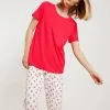 Pyjama Dame 3/4 100% Coton CALIDA "Fruity Dreams" 43653 - Red Glow 136