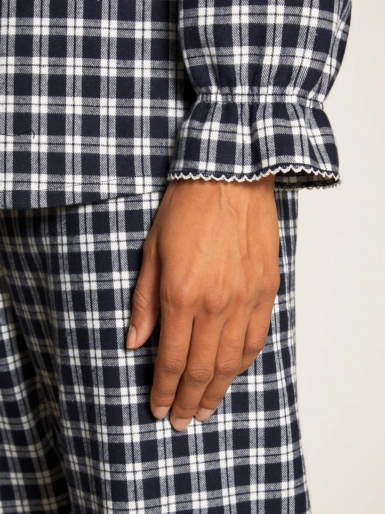 Pyjama Dame Boutonné 100% Coton CALIDA "Holiday Dreams" 48155 - Dark Lapis Blue 339 4 Pyjama Dame Boutonné 100% Coton CALIDA "Holiday Dreams" 48155 - Dark Lapis Blue 339 – Image 4