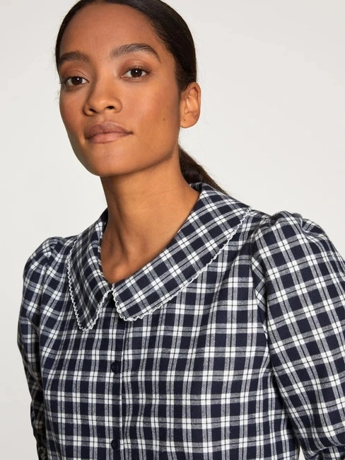 Pyjama Dame Boutonné 100% Coton CALIDA "Holiday Dreams" 48155 - Dark Lapis Blue 339 2 Pyjama Dame Boutonné 100% Coton CALIDA "Holiday Dreams" 48155 - Dark Lapis Blue 339 – Image 2