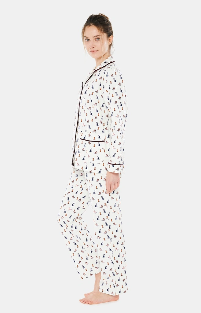 Pyjama Dame Boutonné ARTHUR "Toutou" PPF - Ivoire TOUTH22 4 Pyjama Dame Boutonné ARTHUR "Toutou" PPF - Ivoire TOUTH22 – Image 4