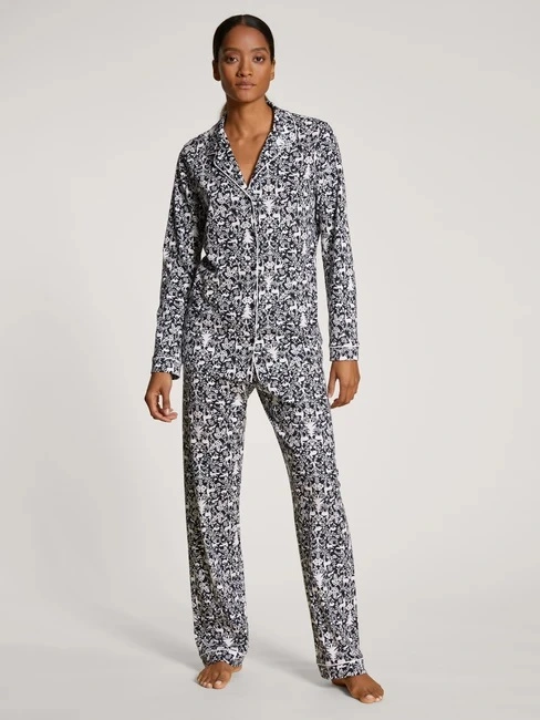 Pyjama Dame Boutonné CALIDA "Winter Dreams" 41292 - Dark Lapis Blue 339 1 Pyjama Dame Boutonné CALIDA "Winter Dreams" 41292 - Dark Lapis Blue 339