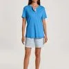 Pyjama Dame Short 100% Coton CALIDA "Daylight Dreams" 42154 - Azurit Blue 474