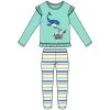 Pyjama Femme WOODY "Baleine" 231-1-PLG-S - Turquoise Et Rayé 702