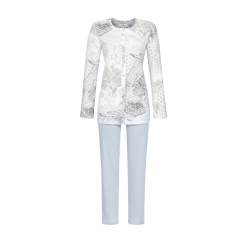 Pyjama Femme Avec Une Patte De Boutonnage Continue RINGELLA "Pastels D'Hiver" 2511248 - Ivoire 130