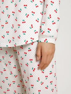 Pyjama Long Dame 100% Coton CALIDA "Fruity Dreams" 43953 - Red Glow 136 -Vente de soutien-gorge pas cher Pyjama20long20dame201002520coton20CALIDA2022Fruity20Dreams22204395320 20Red20Glow20136 1