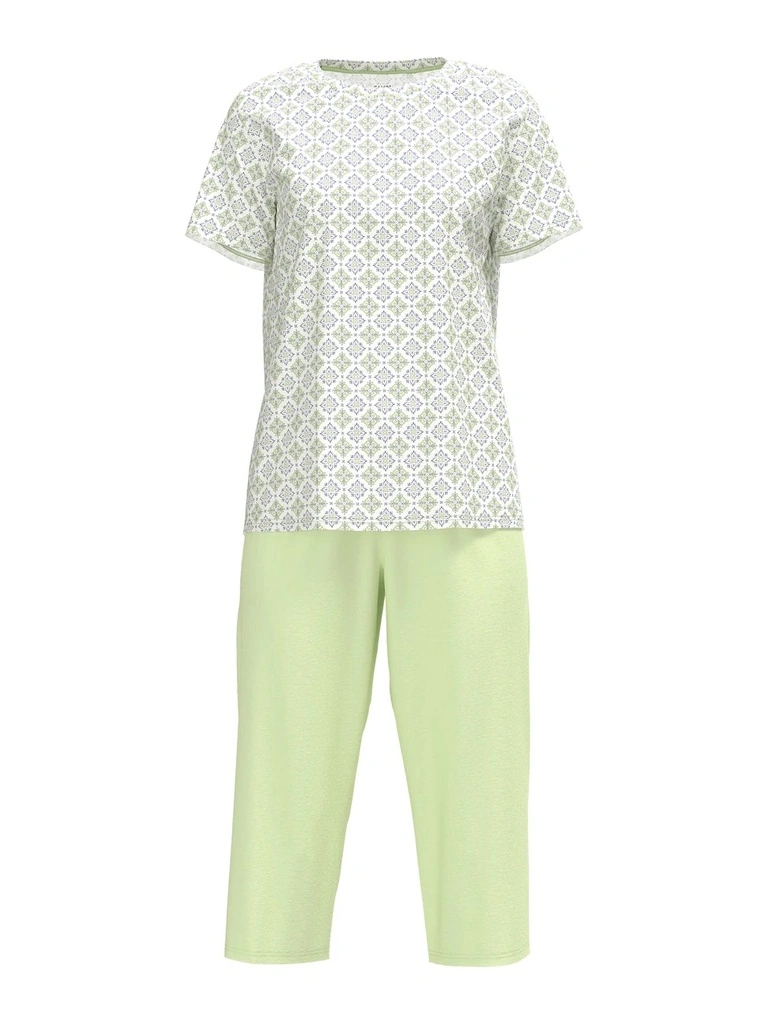 Pyjama Short 3/4 Dame 100% Coton CALIDA "Spring Nights" 40296 - Light Pistache 670 5 Pyjama Short 3/4 Dame 100% Coton CALIDA "Spring Nights" 40296 - Light Pistache 670 – Image 5
