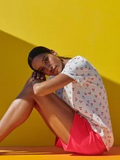 Pyjama Short Dame 100% Coton CALIDA "Fruity Dreams" 43253 - Red Glow 136 -Vente de soutien-gorge pas cher Pyjama20short20dame201002520coton20CALIDA2022Fruity20Dreams22204325320 20Red20Glow20136 4