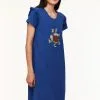 Robe De Nuit Dame WOODY "Tortues" 231-1-BDR-S - Bleu 856