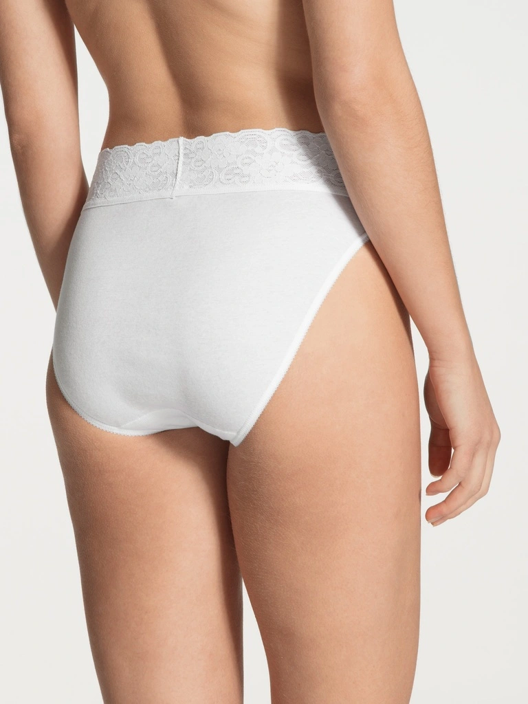 Slip Doux 100% Coton & Dentelle CALIDA "Lycraspitze" 21901 - Blanc 001 2 Slip Doux 100% Coton & Dentelle CALIDA "Lycraspitze" 21901 - Blanc 001 – Image 2