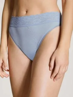 Slip Doux 100% Coton & Dentelle CALIDA "Lycraspitze" 21901 - Lovely Blue 354