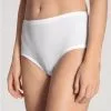 Slip Midi à Côte 100% Coton CALIDA "Cotton 2:2" 22264 - Blanc 001