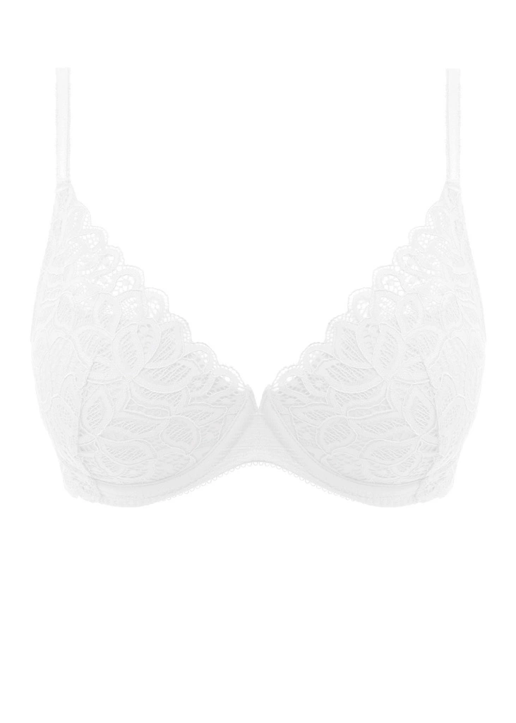 Soutien-gorge à Coque Rembourré Plongeant WACOAL "Raffiné" WE148003 - Blanc WHE 4 Soutien-gorge à Coque Rembourré Plongeant WACOAL "Raffiné" WE148003 - Blanc WHE – Image 4