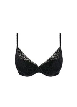 Soutien-gorge à Coque Rembourré Plongeant WACOAL "Raffine" WE148003 - Noir BLK -Vente de soutien-gorge pas cher Soutien gorge20C3A020coque20rembourrC3A920plongeant20WACOAL2022Raffine2220WE14800320 20Noir20BLK 2